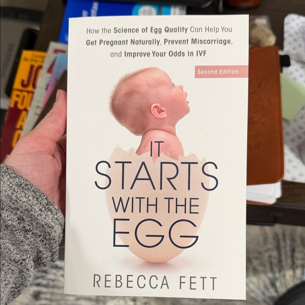 It Starts with the Egg by Rebecca Fett - White Cover with Peach Accent